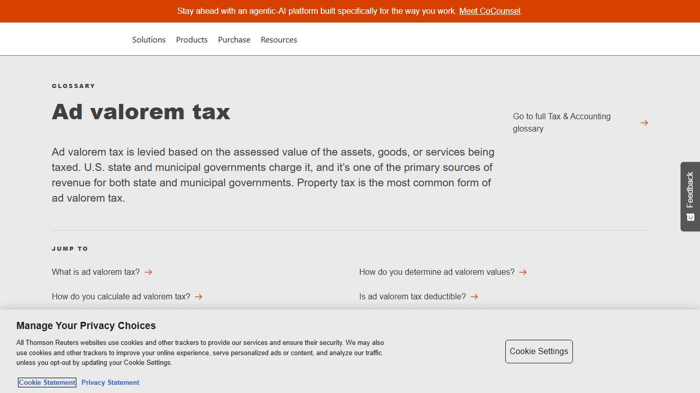 Ad valorem tax: Overview & FAQs Thomson Reuters